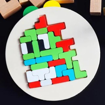 

Hot Sale Kids Wooden Puzzles Toy 3D Cartoon Cutely Animal Jigsaw Puzzle Board For Children Learning & Education Puzzle Toy