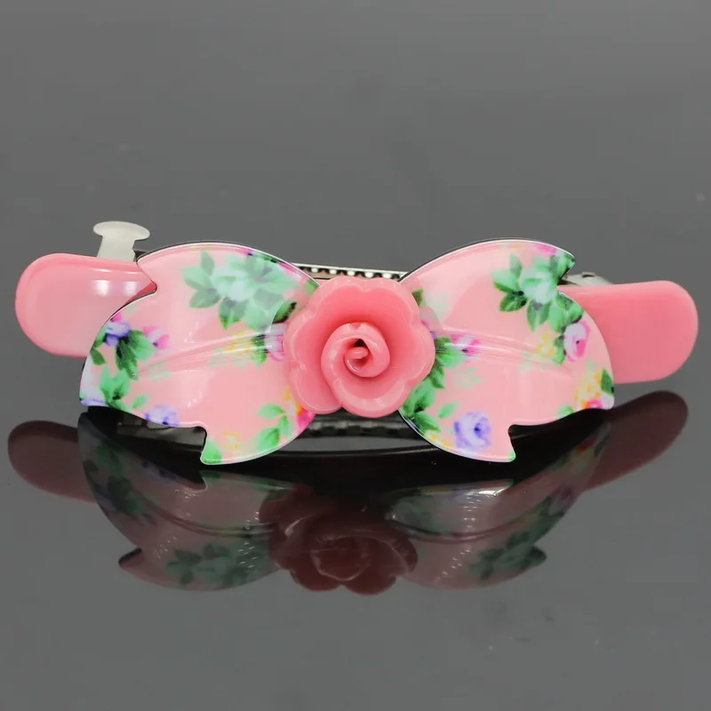 Size 90mm*28mm Floral spring hair clips , new 2017 Lady hairpins , Work