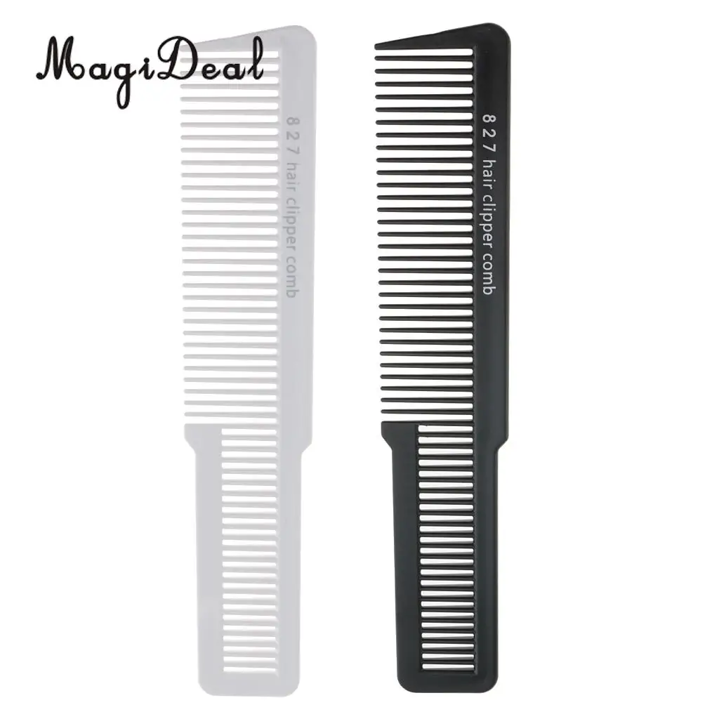 MagiDeal 2pcs Professional Flat Top Stylist Salon Barber Clipper Cutting Hair Comb Styling Hair Cutting Remover Comb