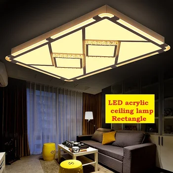 

GRB rectangular and square iron acrylic LED crystal dimming Ceiling lights living room bedroom study Ceiling lamps