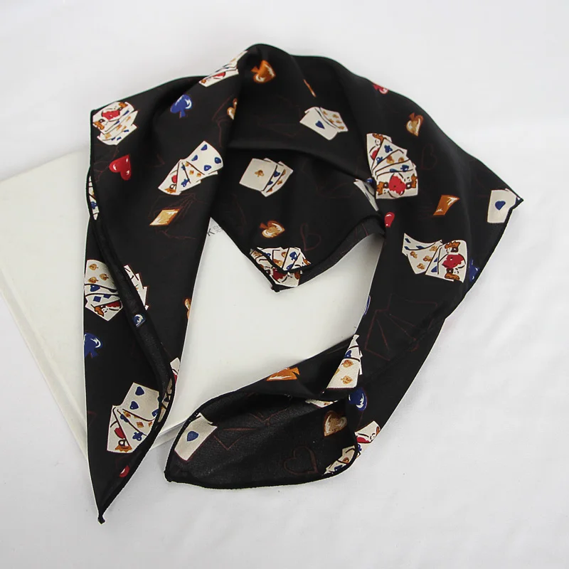 16 дизайнов, шикарный маленький квадратный шелковый шарф, Женский, многофункциональная сумка, украшение, платок для волос, бандана с принтом