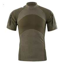 Мужские летние уличные походные кемпинговые футболки тактический армейский зеленый спортивные майки с коротким рукавом военные камуфляжные футболки