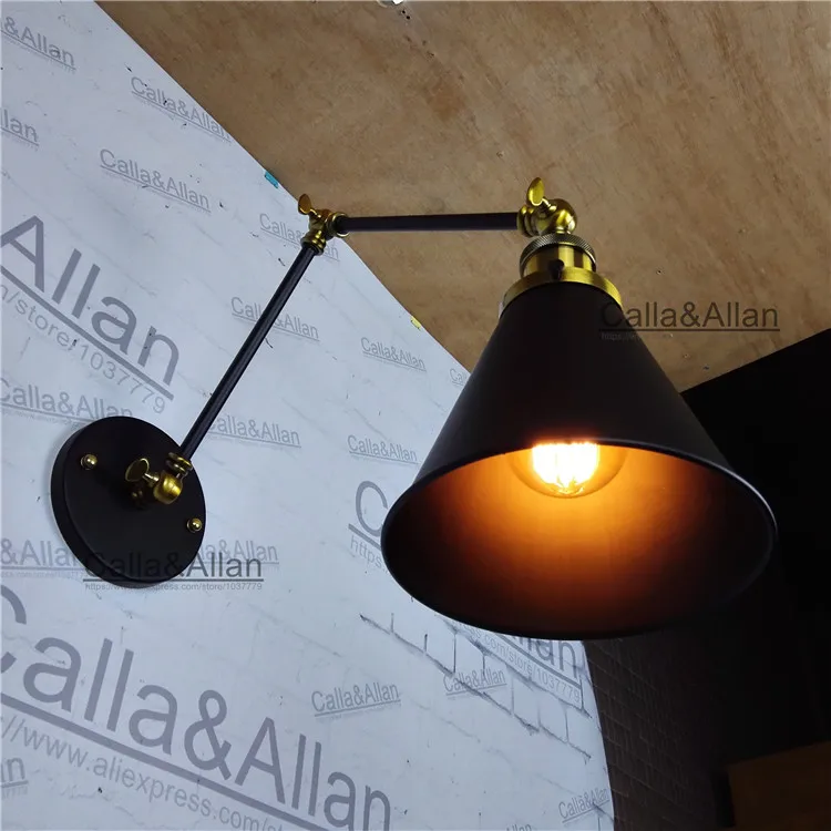 

E27 Vintage Industrial Wall Lamp Loft Creative Swing Arm Sconce Balcony Stair Porch Restaurant Bar Bedroom Wall Light Home Light