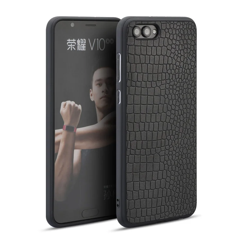 

Wangcangli Crocodile Flat Texture Phone Case for Huawei honor v10 Protection Case All inclusive Leather Phone shell