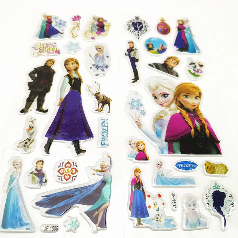 10 sheets/lot Elsa Anna Princess Bubble stickers Teacher Lovely Reward