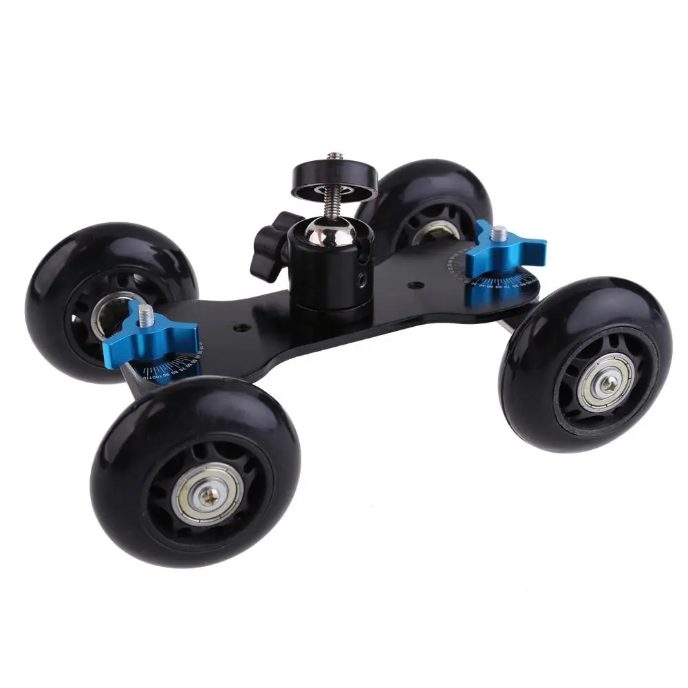Черная портативная настольная камера Dolly Car Настольный Видео слайдер рельсовая