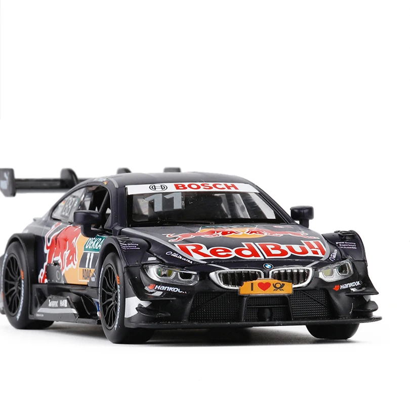 Koop 1 32 M4 DTM Sport Auto Simulatie Speelgoed Auto Model Lichtmetalen Pull Back Kinderen Speelgoed Genuine License Collection Gift Off  road Voertuig