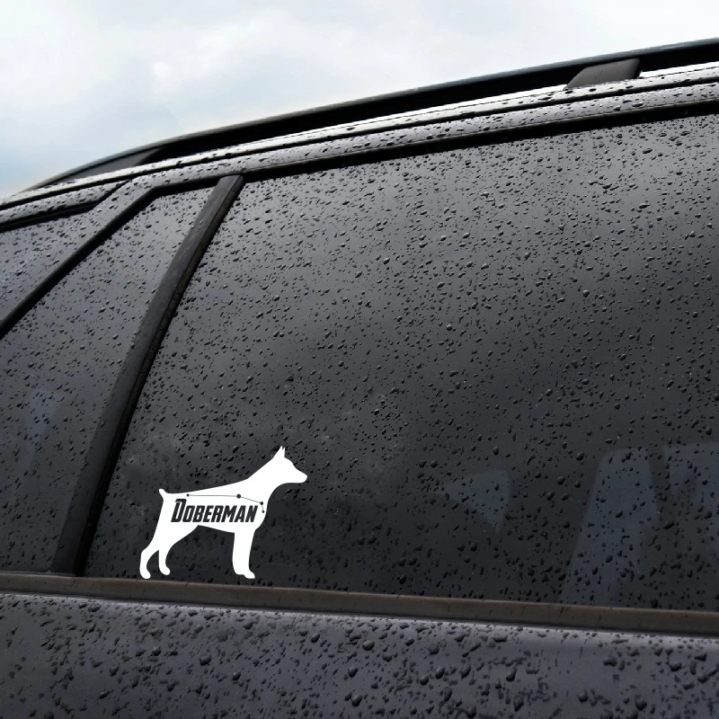 

DOBERMAN Dog Motorcycle Helmet Car Lateral Sticker Helmet Graphics Modification Decals DIY Car Stickers Length 14.5cm