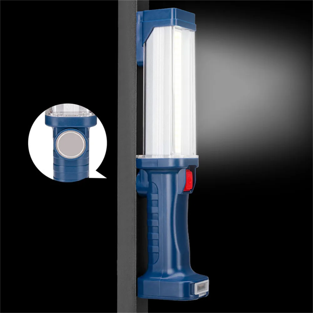 Магнитный светодиодный Рабочий фонарь светильник COB светодиодный Автомобильный ремонтный флэш-светильник USB перезаряжаемый портативный светильник для кемпинга пешего туризма рыбалки