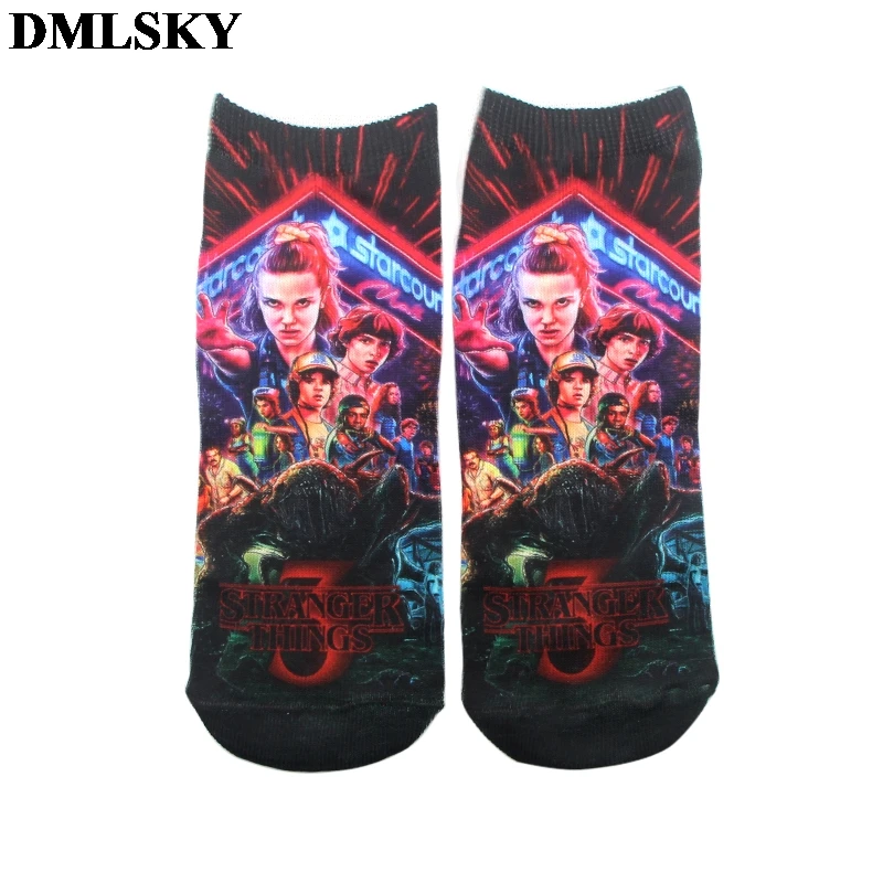 

DMLSKY 1 Pair Fashion Creative Stranger Things Socks 3D Print Funny Socks Comfortable Cotton Socks Stocking M3717
