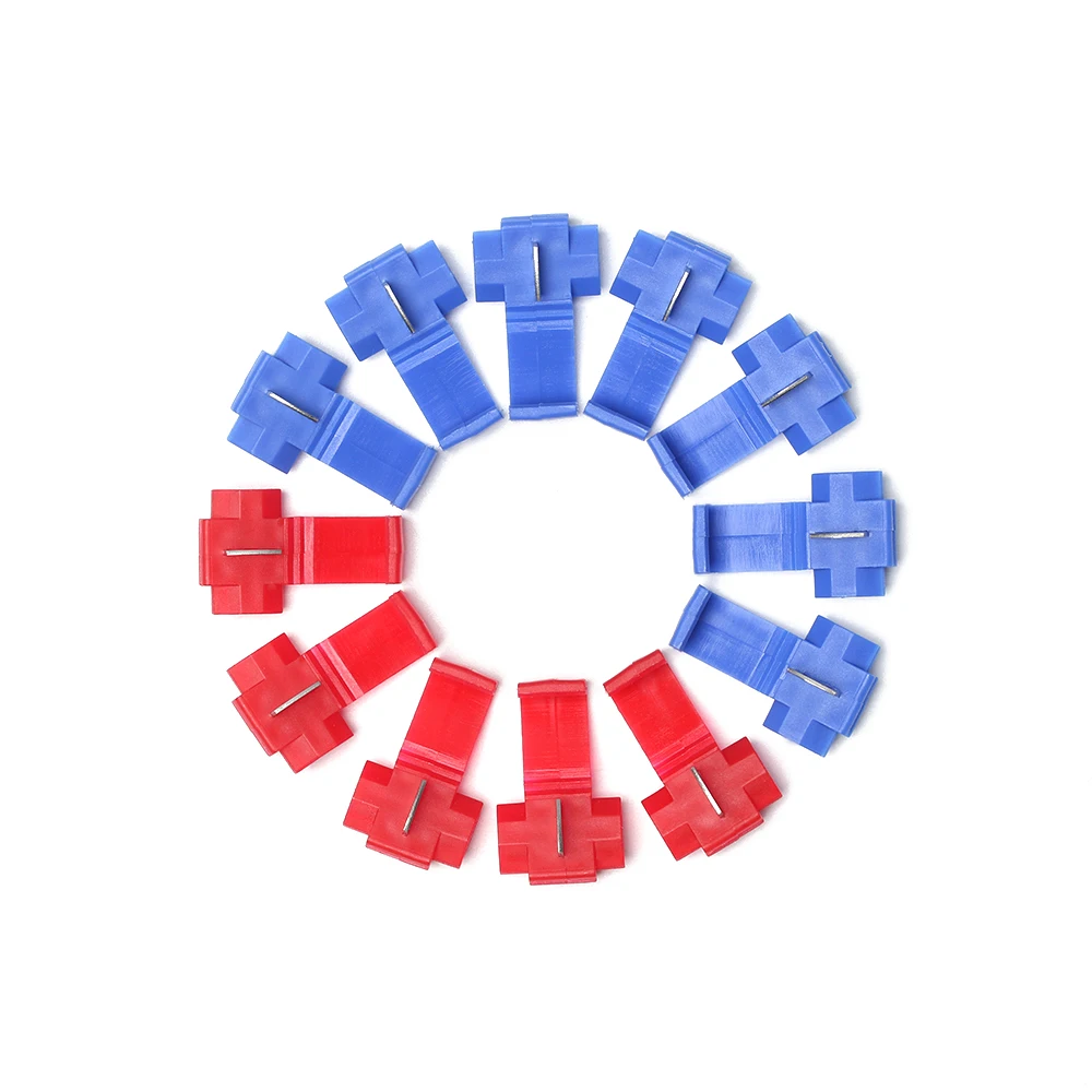 

20/50Pcs Fast Cable Clamp Terminal Quick Scotch Lock Wire Spade Back Crimp Insulated Terminals Connector Electrical Supplies