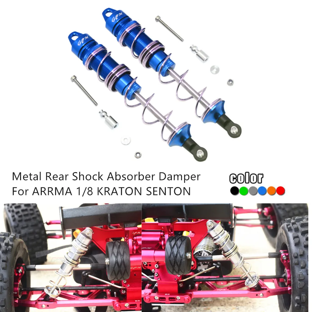 GPM Racing 135 мм металлический задний Амортизатор для ARRMA 1/8 KRATON OUTCAST RC Гусеничный