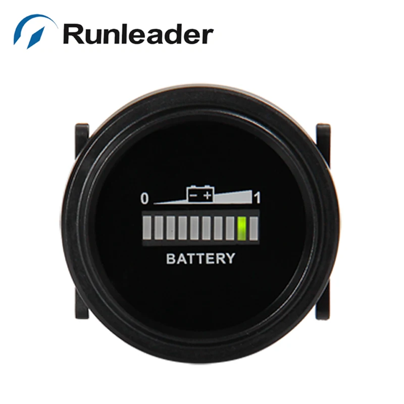 Surface waterproof ROUND LED Battery Indicator GAUGE meter for golf