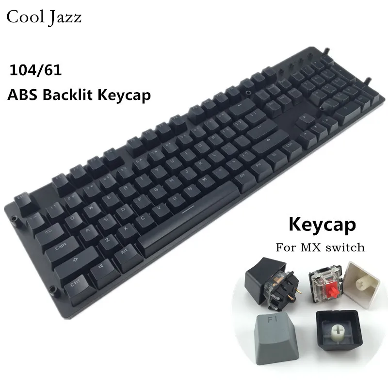 Крутая Jazz двойная подсветка 61/104 ABS Набор колпачков для клавиш OEM профильные