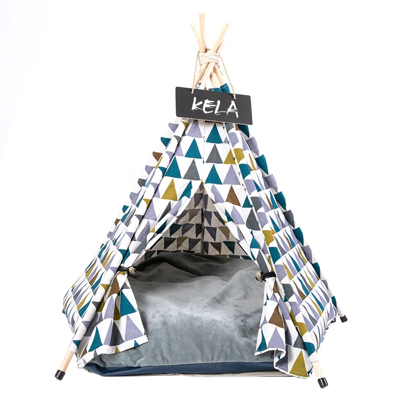 

2019 New Cozy Dog Tents Houses Dog Bed + Tent Dog Kennel Pet Removable Travel Outdoor Indoor Pet House Tent Wood Kennel House
