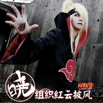 

2019 Hot Sale Anime Naruto Akatsuki /Uchiha Itachi Cosplay Halloween Christmas Party Costume fashion Cloak Cape