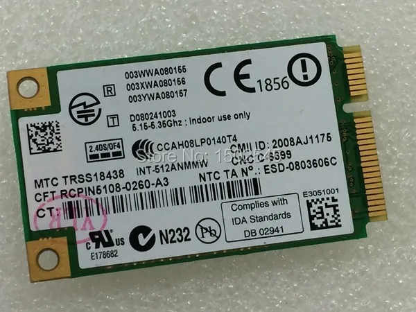Intel wifi link 5100 5100AN Mini PCI-E WiFi Wireless card