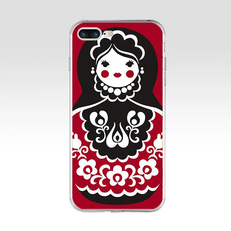 113AQ Матрешка Дизайн Мягкий ТПУ силиконовый чехол для Apple iPhone 6 6s 7 8 plus