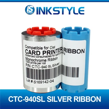 

Pack of 10pcs Generic CTC-940 Matellic Silver Ribbon 1000prints for CIAAT Card Printer