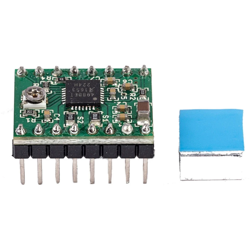 

2PCS A4988 Reprap Stepper Motor Driver Module With Heatsink DIY For 3D Printer Accessories Step Motor Driver Module Heatsink