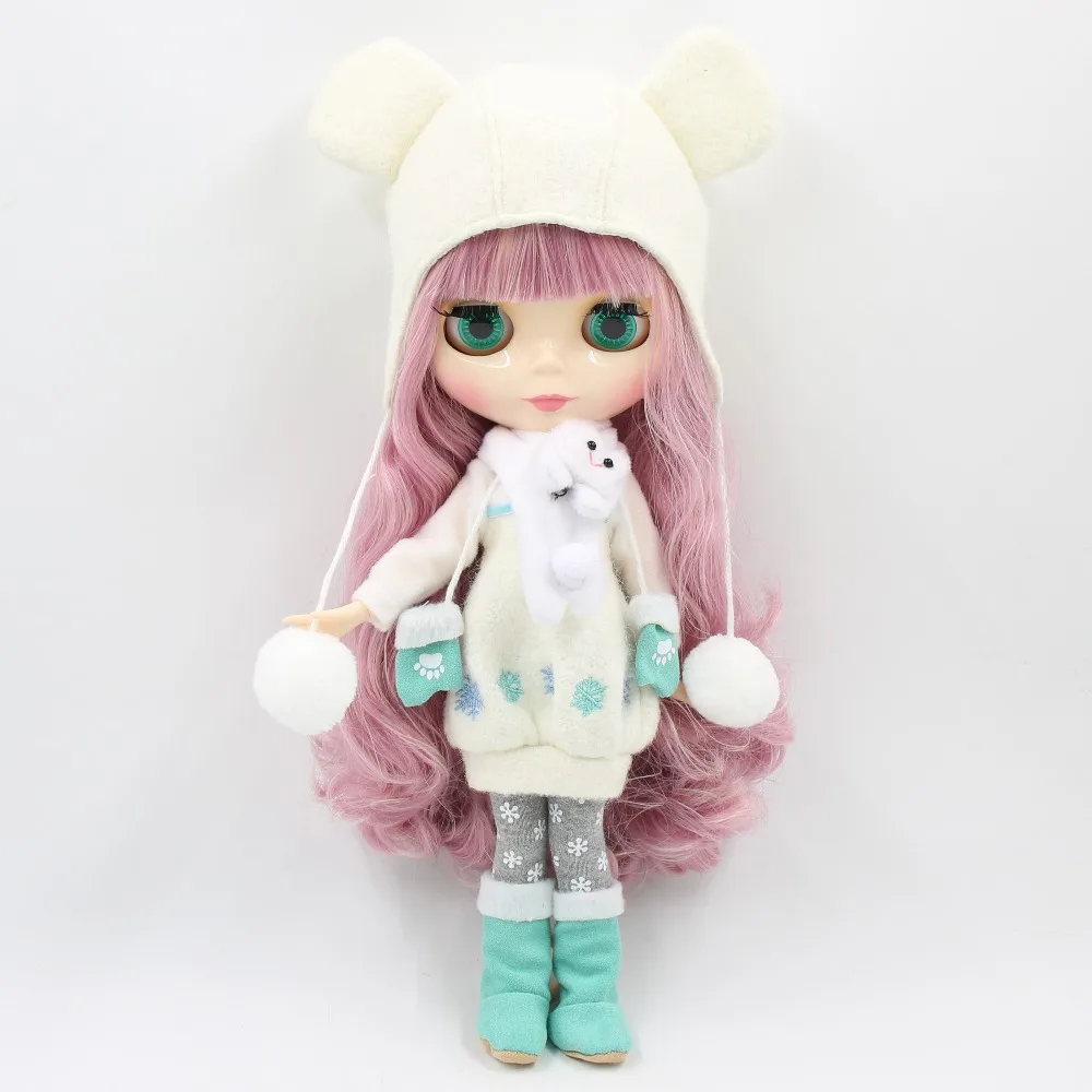 factory 1/6 blyth doll toy bjd joint body mix pink Hair white skin joint body gift 1/6 30cm 280BL1063/2352, naked doll