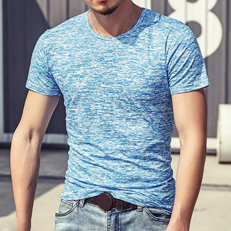 

Hot Running Shirt Men Tops Slim Tshirt Solid Short Sleeve Gym Training Workout Shirt Male Sportswear Bodybuilding Soccer Jerseys