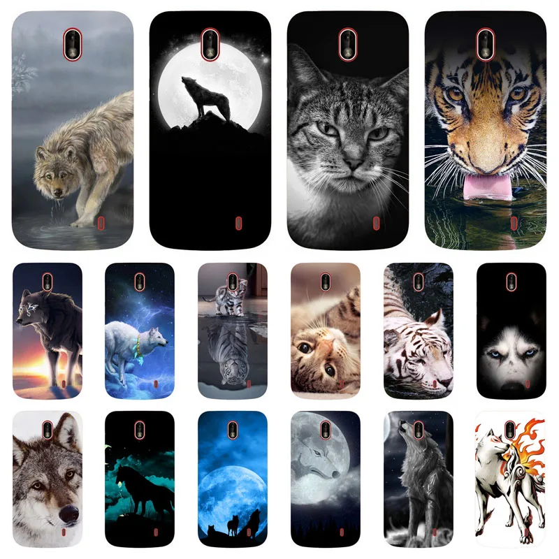 for nokia 1 Case Silicon tigon beast Painting Soft TPU Back Cover Protect Phone cases shell |