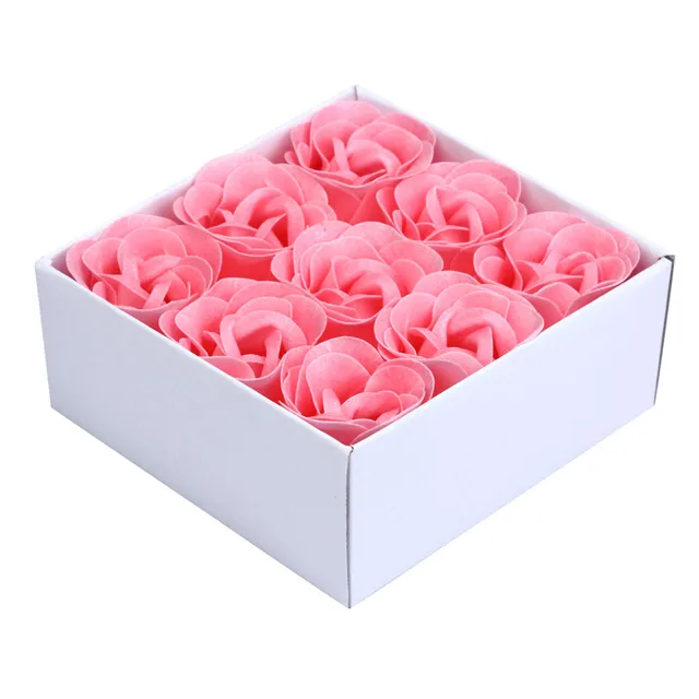 6Pcs Scented Soap Rose Flower Petal Bath Body Soap Wedding Party Gift