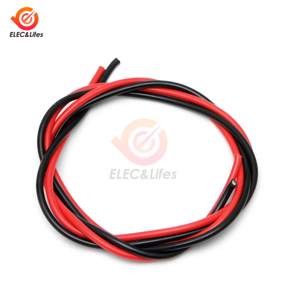 2M 10/12/14/16 Gauge AWG Electrical Wire Soft Silicone cable Temperature Resistance Flexible Copper Stranded wire cable For RC