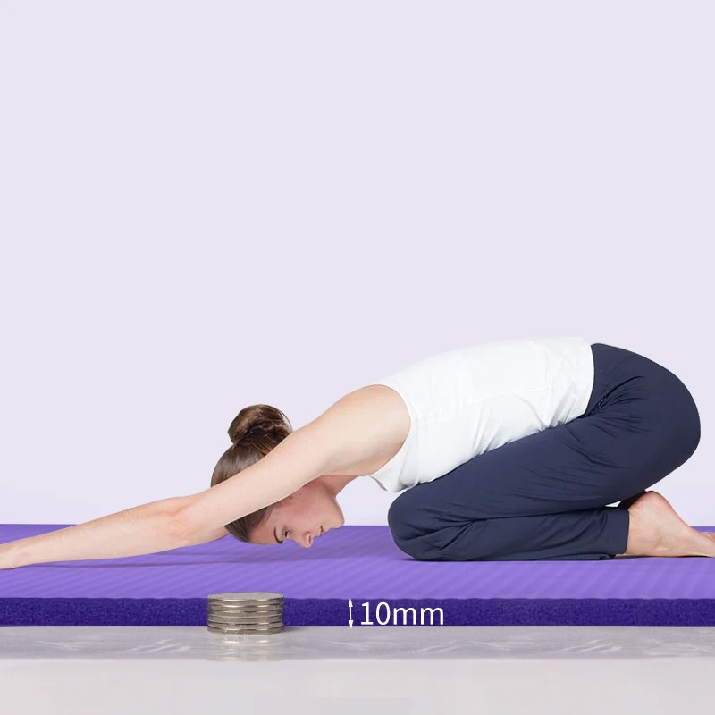 2 Colors 185*60*1cm Exercise Pad Thick Multifunction Yoga Mat 10mm Anti-skid Yoga Mat Nonslip Gym Pilate EVA Yoga Mat Fitness