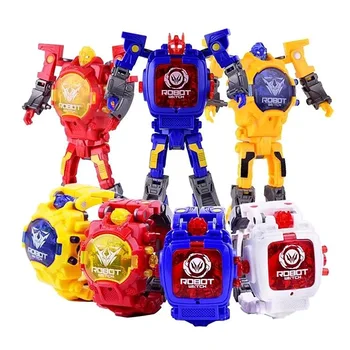 

Trasformation Wristwatch Toy for Children Deformation Robot Action Toys Cartoon Watches Robot Toy Kid Birthday Gift Dropshipping