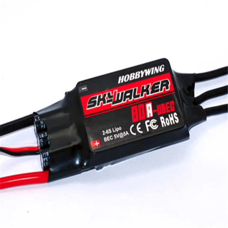 Hobbywing Skywalker 15A 20A 30A 40A 50A 60A 80A UBEC бесщеточный ESC с 5 V/5A BEC для RC самолета