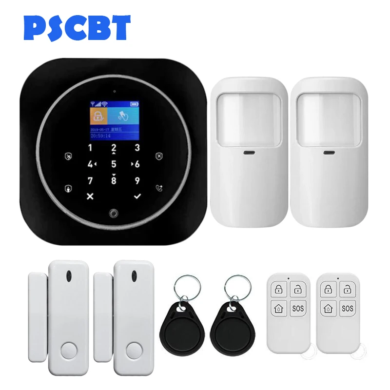 

PS11 Wireless Home GSM Security Alarm System DIY Kit APP Control With Auto Dial Touch Keyboard Panel Burglar Alarm System