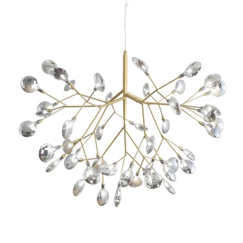 

Post Modern Firefly Chandelier Light 36 45 Llight G4 led Lamp Nordic Tree shape creative design glass shade art decoration