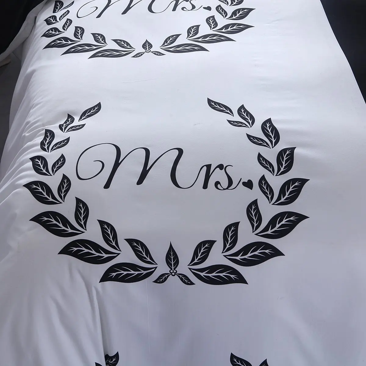 Black and White Bedding Set – Mr and Mrs Queen Bed Set (Mr&Mrs) image 3