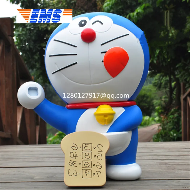 Мультяшная креативная Копилка Doraemon оверсайз Милая спасательная коробка Виниловая фигурка Коллекционная модель игрушки 50 см коробка P1137