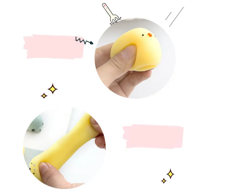 100 шт./лот мягкие объемные элементы ремешок для телефона Kawaii jumbo squeeze Cat Кролик Медведь куриный ремень аксессуары