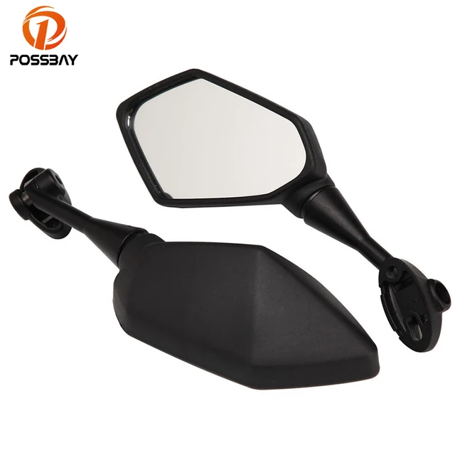 Possbay Black Motorcycle Rearview Mirror For Kawasaki Z1000