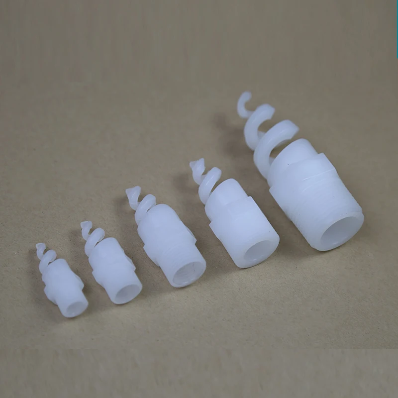 Белый Пластик спиральное сопло, Pmisting птицы сопла, 1/4 ", 3/8", 1/2 ", 1" спиральное сопло