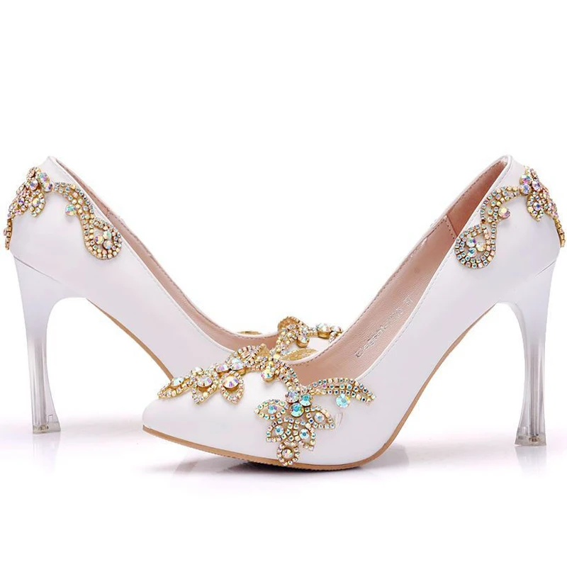 Mujeres Color Bombas Blanco Punta Partido Tacón Alto Strange 11 Heels white Prom Vestir Heels Boda Plataformas Estrecha Novia Zapatos Rhinestone 11cm Heel De Red 7EZZOq5
