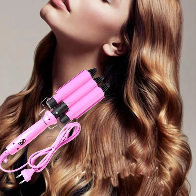 High Quality Pro 110-220V Hair Curling Iron Ceramic Triple Barrel Hair Curler Hair Waver Styling Tools Hair Styler High Quality Pro 110-220V Hair Curling Iron Ceramic Triple Barrel Hair Curler Hair Waver Styling Tools Hair Styler