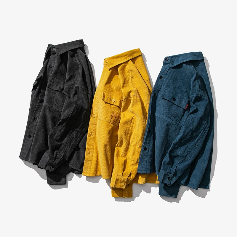 Spring New Corduroy Jacket Men Fashion Solid Color Casual Cotton Jacket Man Streetwear Wild Hip Hop Loose Bomber Jacket Male Spring New Corduroy Jacket Men Fashion Solid Color Casual Cotton Jacket Man Streetwear Wild Hip Hop Loose Bomber Jacket Male