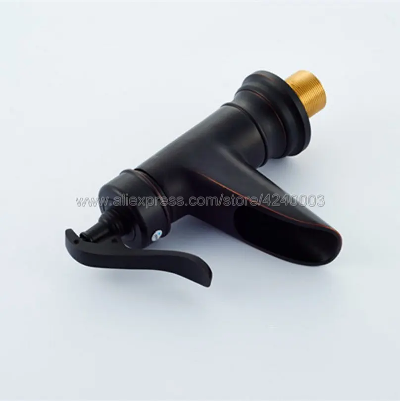 Black Oil Rubbed Bronze Waterfall Faucet Bathroom Faucet Bathroom Basin Faucet Mixer Tap Hot & Cold Sink faucet Khg080 Black Oil Rubbed Bronze Waterfall Faucet Bathroom Faucet Bathroom Basin Faucet Mixer Tap Hot & Cold Sink faucet Khg080