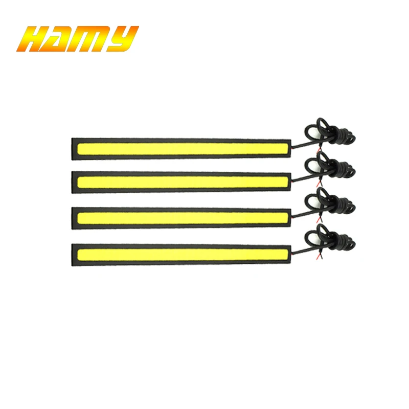 4x автомобиля светодиодный Лампа COB DRL указатель поворота дневного светильник 12В Супер яркий авто противотуманная панель парковки заднего фонаря 17 см Водонепроницаемый