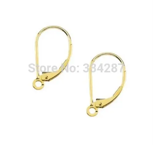 

2 pcs (1 Pair) 18K Yellow Gold Lever Back Earring Finding