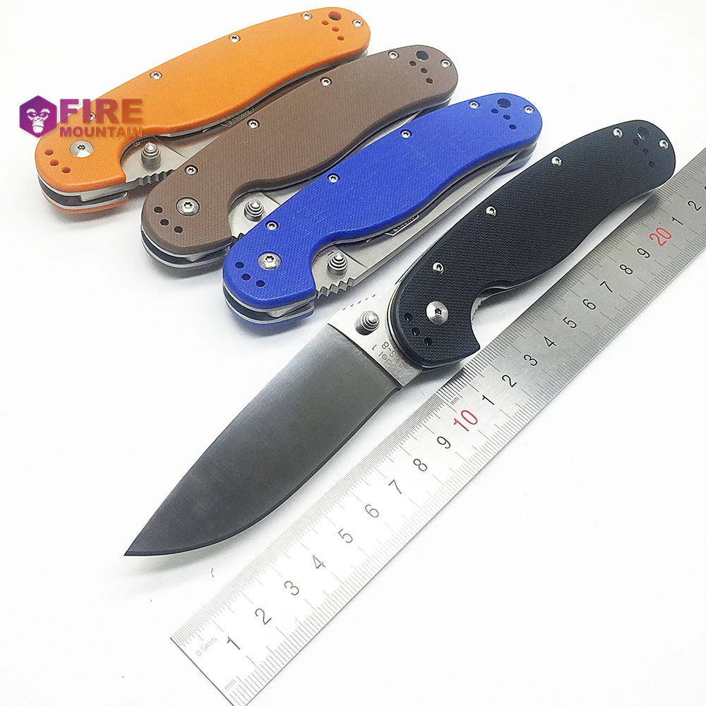 

BJL RAT-1 Survival Hunting Folding Knife With Sand Light Surface AUS-8 Blade G10 Handle Outdoor Camping Tactical Pocket Knives