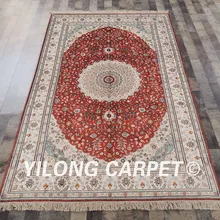 YILONG 5'x8' традиционный ручной работы шелковый ковер ручной работы восточные кашмирские шелковые ковры(J10B5x8