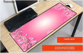 

Yuzuoan Flower and Diamond Free Shipping Customization400x900X3mm Extended Gaming Large Large Mouse Pad Large Size Table Mat