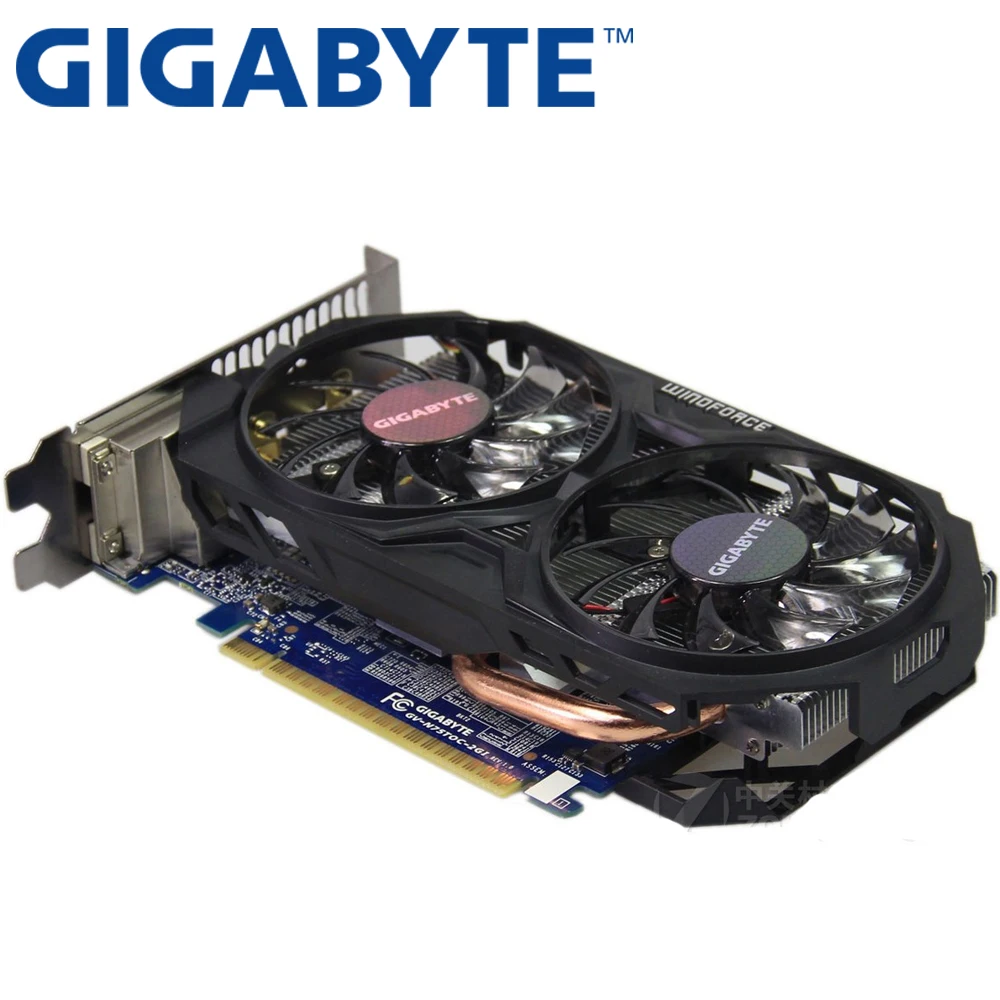 GIGABYTE Video Card Original GTX 750 Ti 2GB 128Bit GDDR5 Graphics Cards for nVIDIA Geforce GTX 750Ti Hdmi Dvi Used VGA Cards gaming card for pc