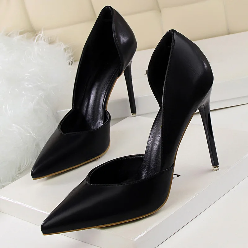 BIGTREE/однотонные женские туфли-лодочки; обувь на тонком каблуке; пикантные туфли на высоком каблуке с острым носком; модные свадебные туфли; женские летние туфли-лодочки; женская обувь